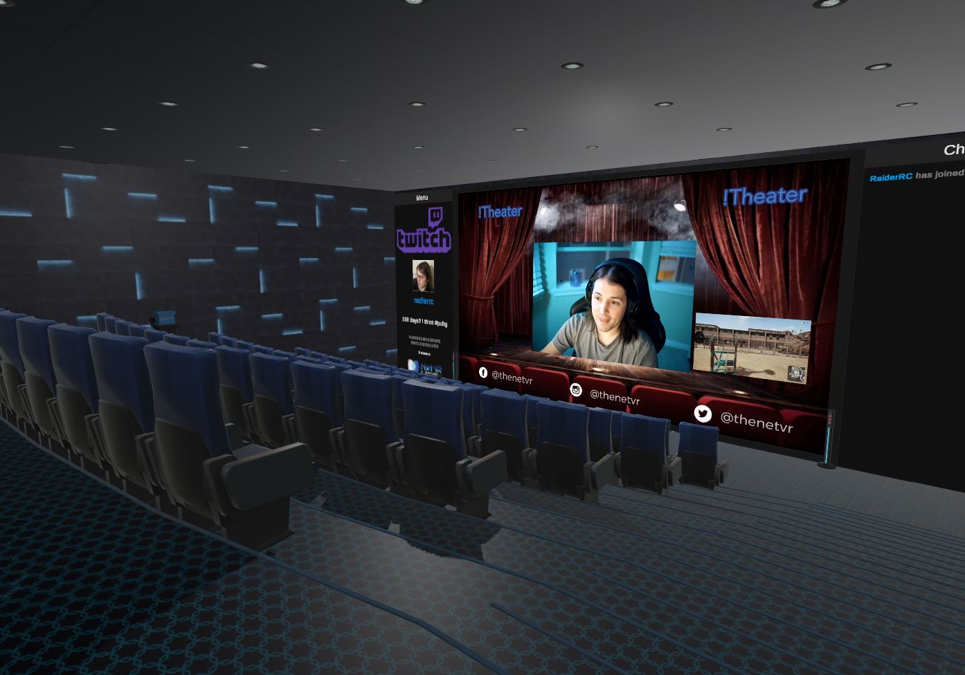 The Net VR — Twitch streamer theater